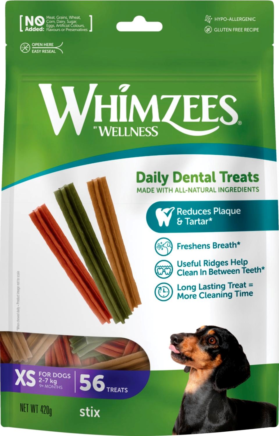 Whimzees Stix S til små hunder | 420 g pose - 56 tannpinner