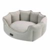 Hundeseng oval "VALEA" beige,  45 x 40 x 19 cm