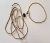 Utstillingskobbel rundt - nylon (retriever) 6mm/190cm beige