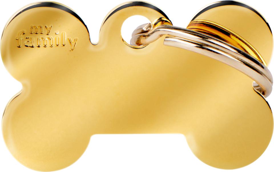 MyFamily ID-tag Basic Ben XL Gull eller Sort Messing (48x31mm)