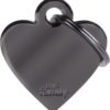 MyFamily ID-tag Basic Hjerte L Gull eller Sort Messing (37x32 mm)