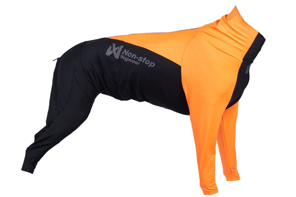 Non-stop Protector dog suit F, female, orange/black | Flere størrelser