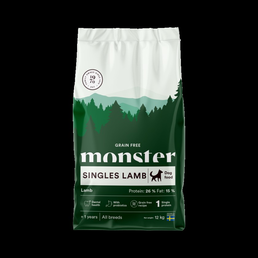 Monster Dog Grainfree Singles Lamb 12 kg