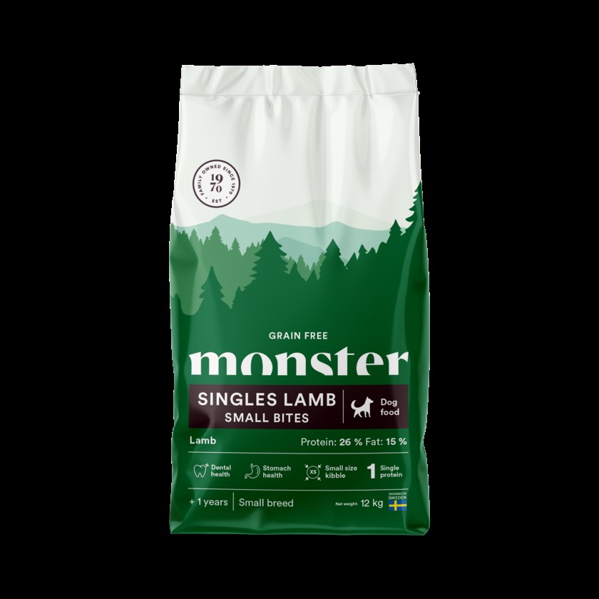 Monster Dog Grainfree Singles Lamb Small Bites 12 kg