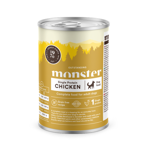 Monster Dog Adult Single Chicken Can 400 g