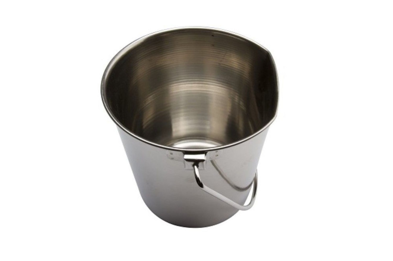 Stålbøtte med flat side 3,7 liter