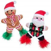 Katteleke Julefigurer med knitrelyd: Julenisse og pepperkakemann
