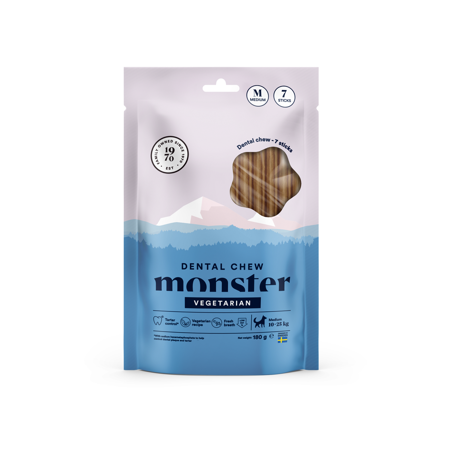 Monster Dog Dental Chew Vegetarian Small Week (7) 56 g