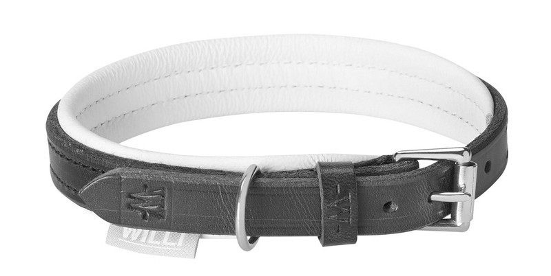 Wahlstén Willi Vallaton Halsbånd sort/hvitt 30cm x 12mm