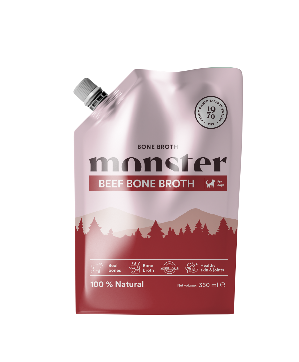 Monster Dog Bone Broth Beef, beinkraft okse 350 ml