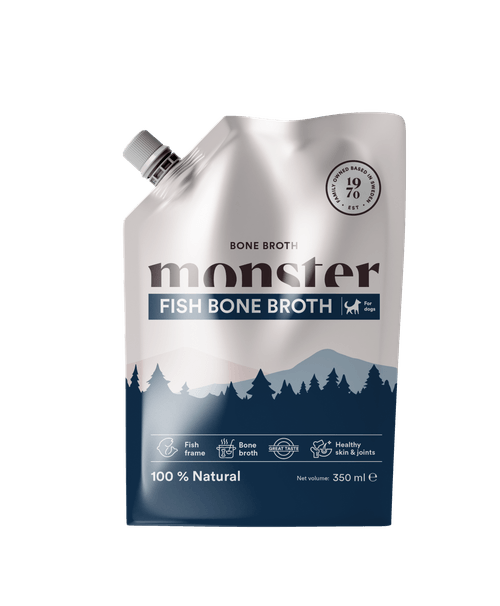 Monster Dog Bone Broth Fish, beinkraft fisk 350 ml