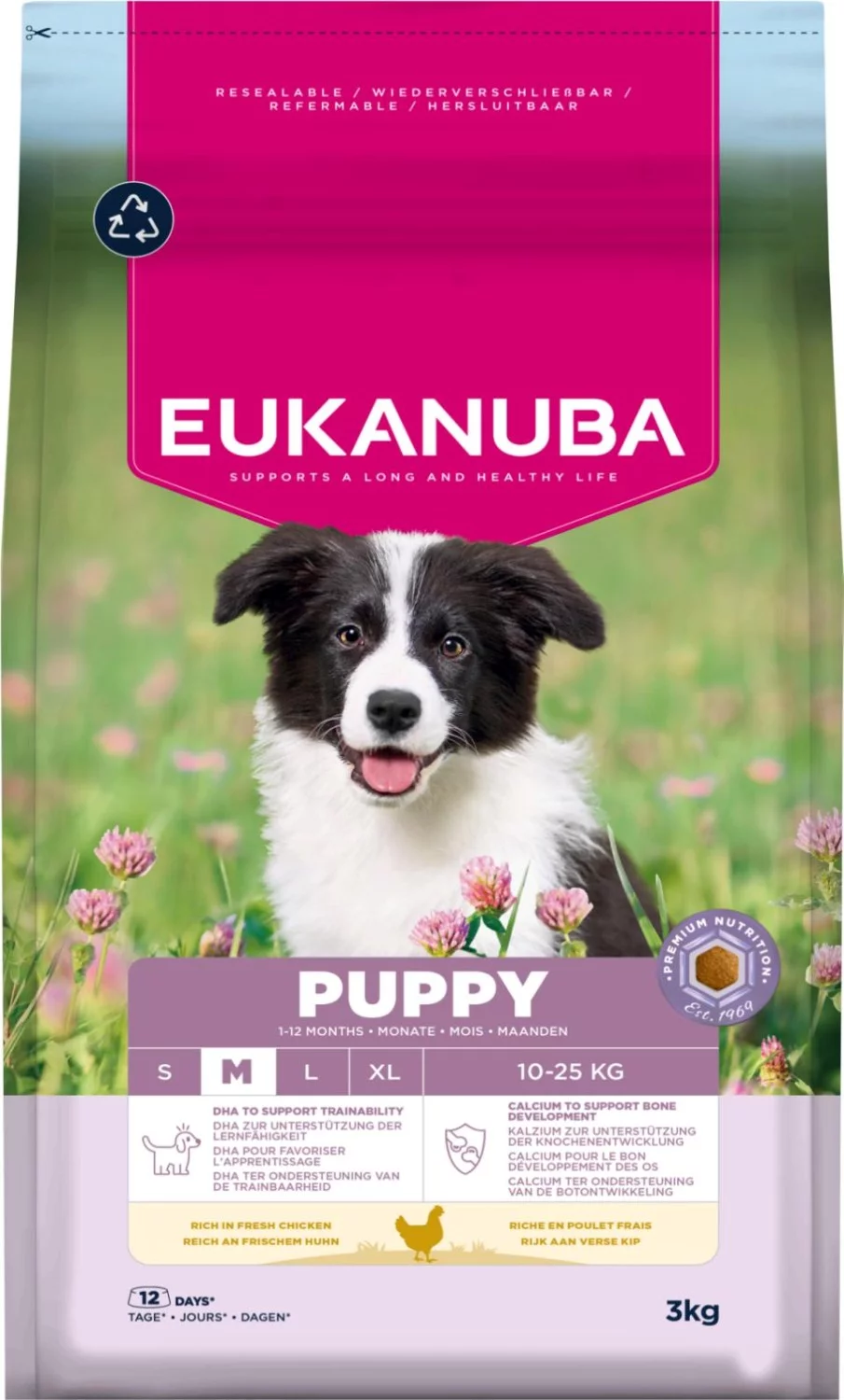EUKANUBA Puppy Medium Breed kylling 3 kg