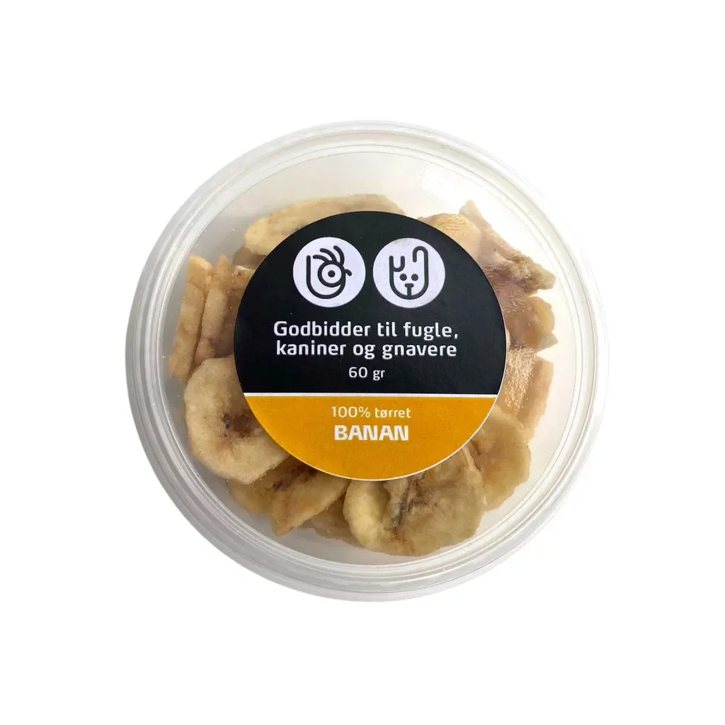 Gnager snacks tørket banan 60g,