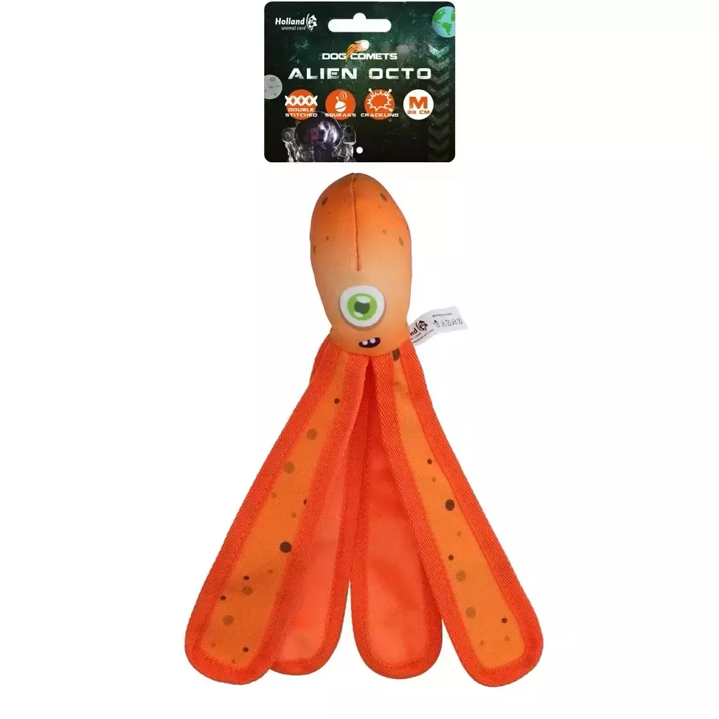 Hundeleke Dog Comets Alien Octo M Orange