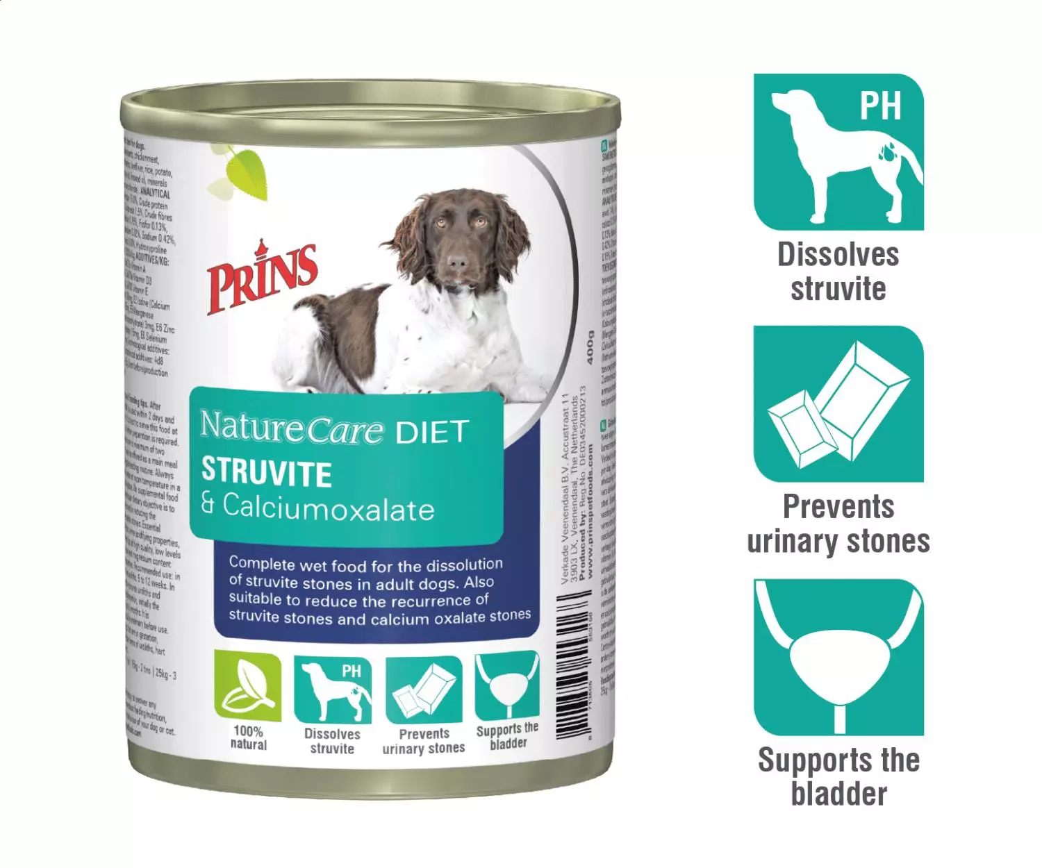 Prins NatureCare Diet Dog | STRUVITE & Calciumoxalate wetfood 400g