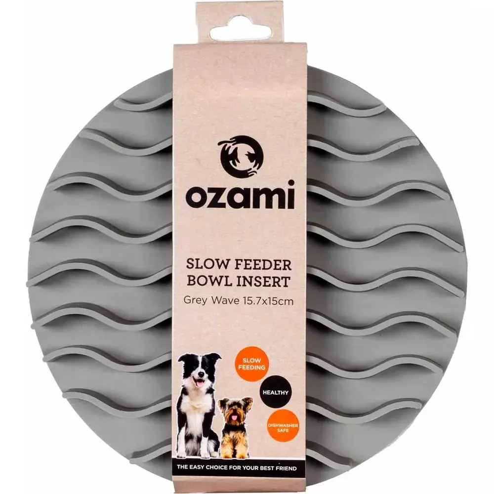 Ozami Slow Feeder Bowl Insert Grey Wave15,7x15cm