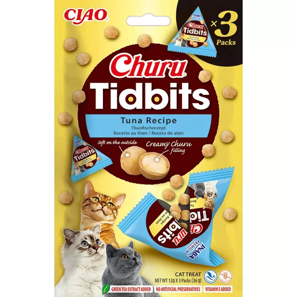 Churu Cat Tidbits Tuna 3x12g