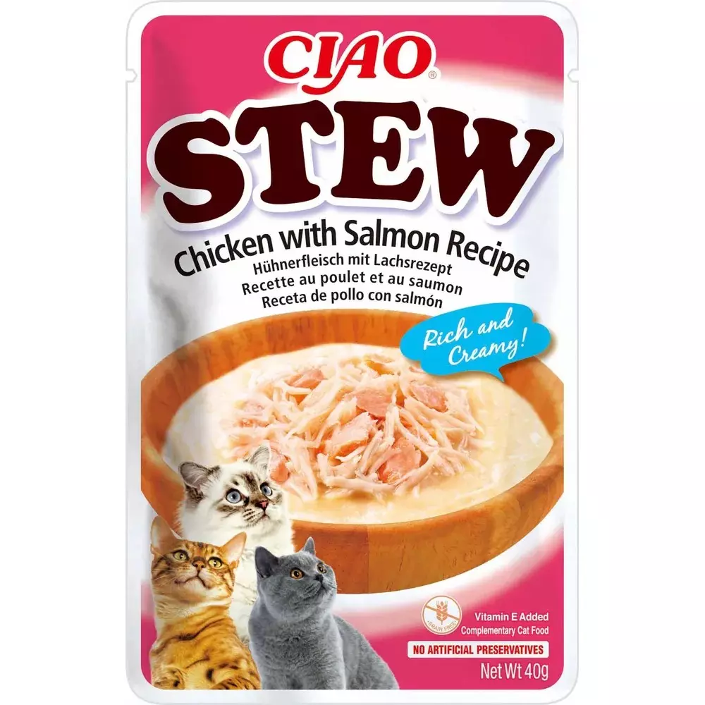 Churu Cat Chicken Stew With Chicken & Salmon 40g