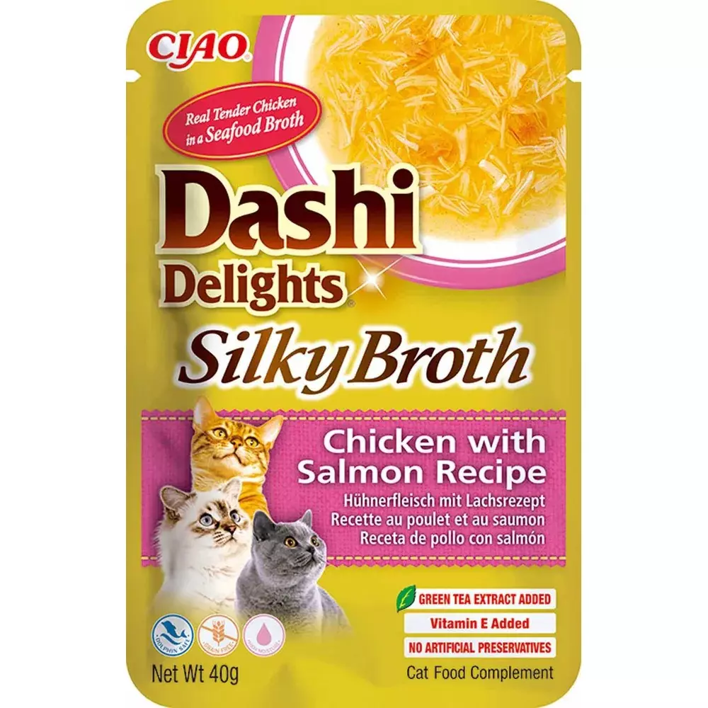 Churu Cat Dashi Delights Silky Broth Chicken/Salmon 50g