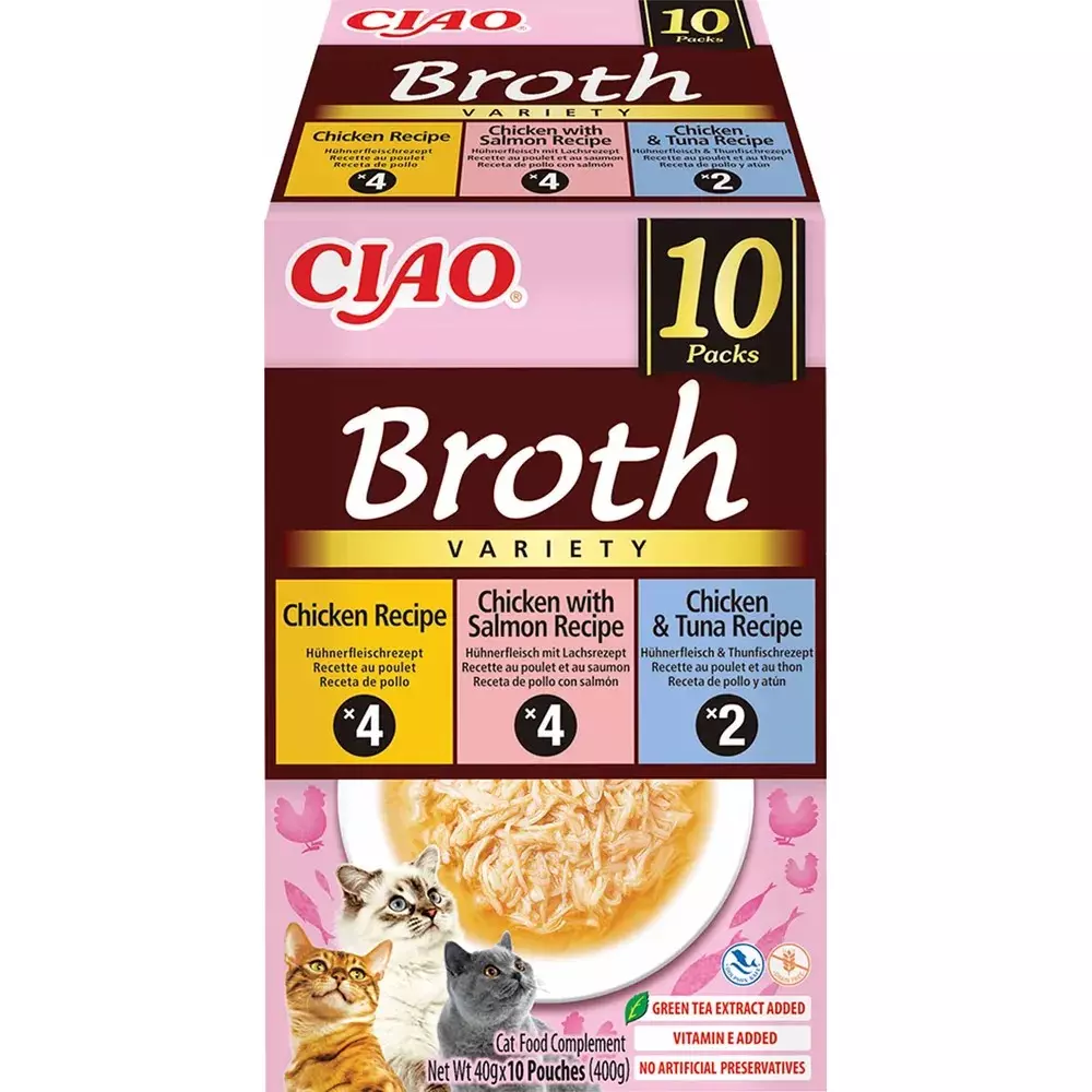 Churu Cat Chicken Broth Varieties 10stk