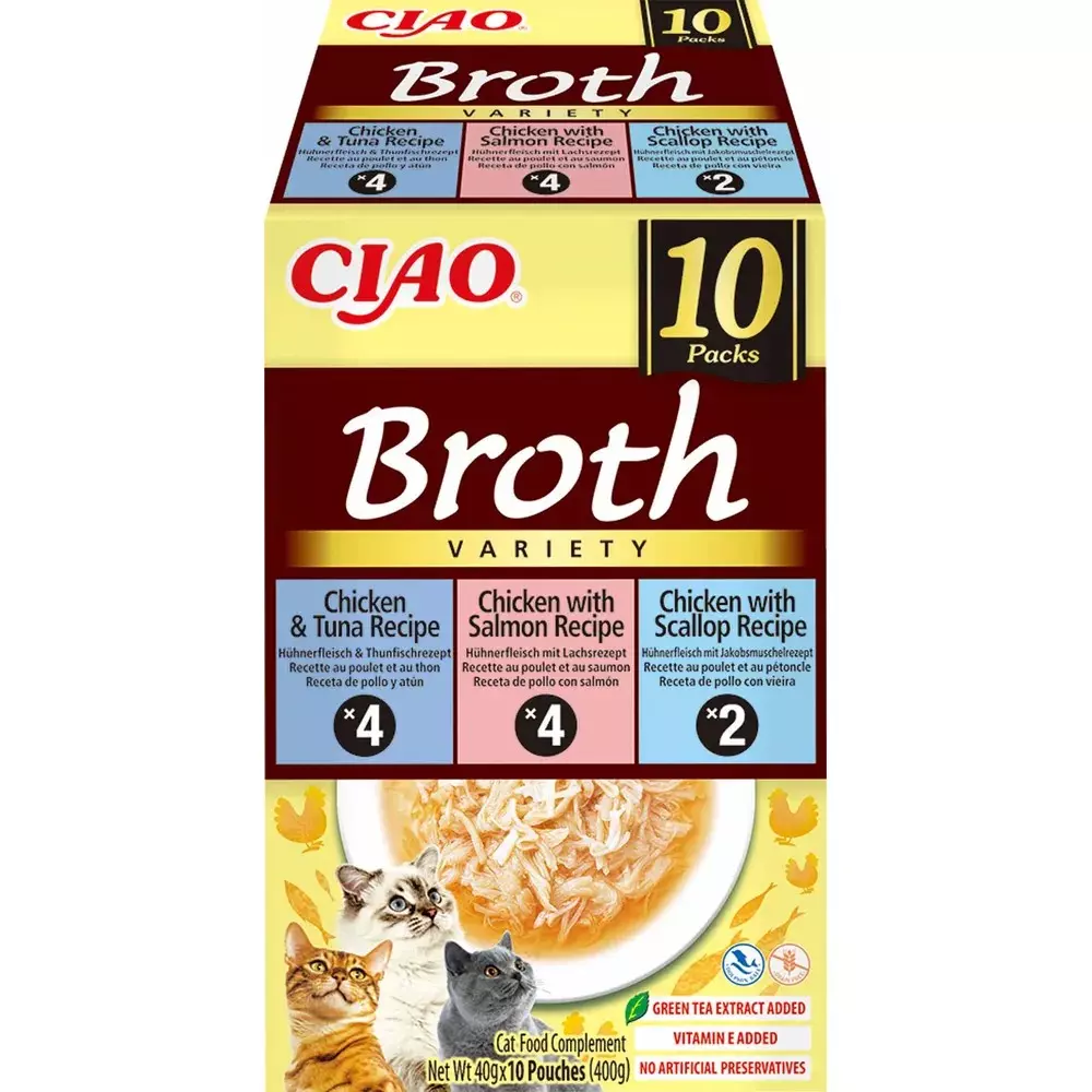 Churu Cat Chicken Broth Varieties 10stk