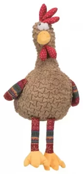 Hundeleke Hane i Plysj M/Knitrefolie og Dyrelyd 60cm