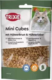 Kattesnacks Mini Cubes M/Kyllingbryst & Kyllinglever 50g