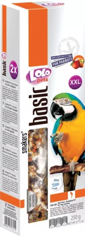 Lolo Pets Smakers Frøstenger XXL med Nøtter og Frukt Papegøye | 2x125g