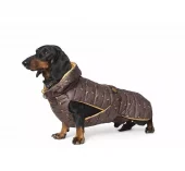 Fashion Dog Regndekken til Dachs med avtagbart fôr, Brun | Flere størrelser (33-47)