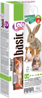 Lolo Pets Frøstenger til kanin/gnagere med jordbær