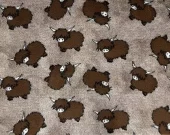 VetBed Nonslip Highland Cattle Brun100x150cm