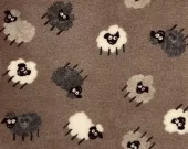 VetBed Nonslip Grå M/Lysegrå/Mørkegrå/Hvite Lam 100x150cm