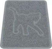 Kattebakke teppe med katt lysegrå 48x35cm