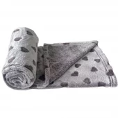 Fleece Teppe "Heart" Brun L x B: 100 x 150 cm