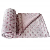 Fleece Teppe "Heart" Brun L x B: 100 x 150 cm