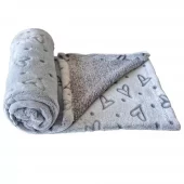 Fleece Teppe "CORI" Grå L x B: 50 x 75 cm