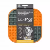 Hundeskål/Slikkematte Lickimat Slomo Orange/svart