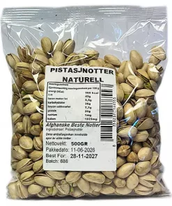 Afghan Naturell Pistasjnøtter 500g x 16