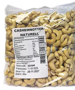 Afghan Naturell Cashewnøtter 500g x 16