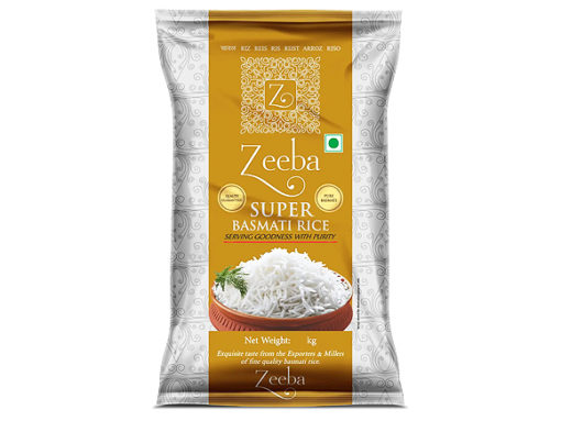 Basmati Ris Super Steam 5 kg. Zeeba x 4