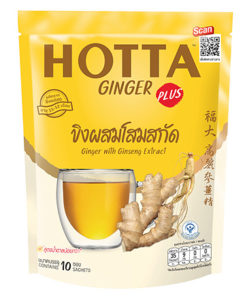 Ginger tea W/ Ginseng 90g HOTTA x 24