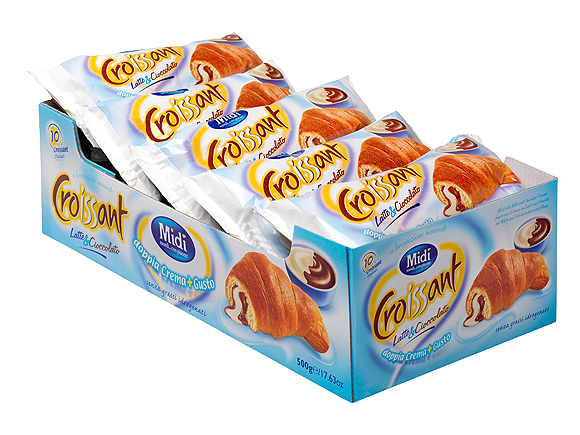 Midi Croissant Milk & Choco 500g x 9
