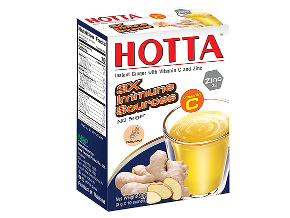 Ginger tea W/Vit C & Zinc 30g HOTTA x 24