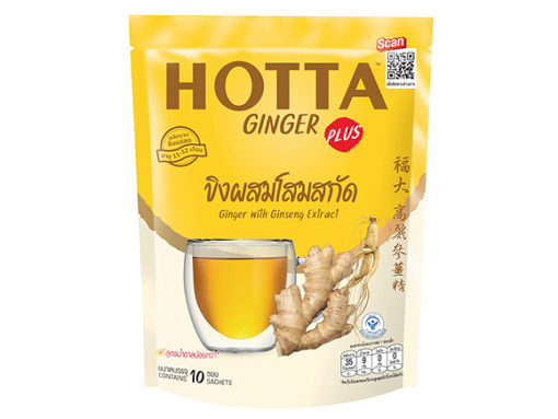 Ginger tea W/ Ginseng 90g HOTTA x 24