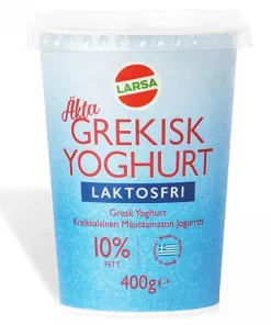 Yogurt Grekisk 10% fett (Laktosefri) 400g Larsa x 6