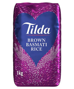 Basmati ris Tilda Brown 1kg x 8