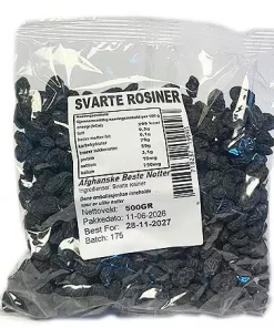 Afghan Svart Rosiner 500g x 22