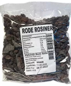 Afghan Rød Rosiner 500g x 22