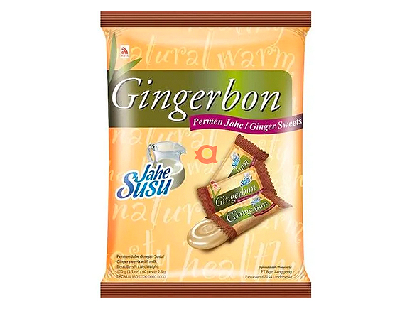 Ginger Candy Bonbons Jahe Susu 125g x 20