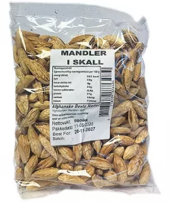 Afghan Mandler med skall 500g x 16